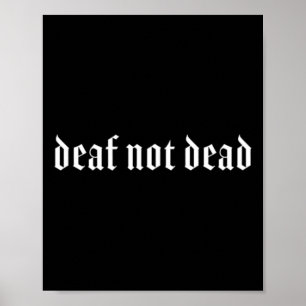 Deaf Asl Hand Gesture Deaf Hearing Loss Awareness  Poster