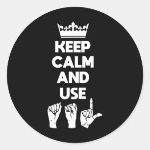Deaf Awareness And Sign Language 1 Classic Round Sticker