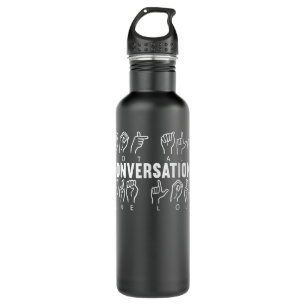 Deaf Awareness ASL Sign Language American Sign Lan 710 Ml Water Bottle