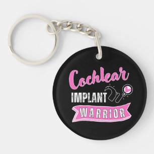 Deaf Awareness - Cochlear Implant Warrior Key Ring