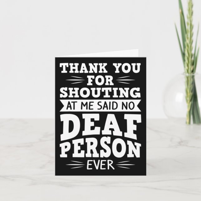Deaf Awareness Hearing Loss And Sign Language 1  Card (Front)