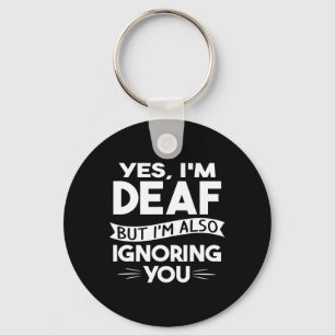 Deaf Awareness Hearing Loss Deaf Culture And Sign  Key Ring