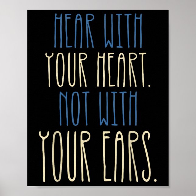 Deaf Awareness Language Deafness Disability Deaf P Poster (Front)