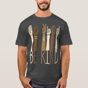Deaf Be Kind Sign Language Hand Talking Teachers I T-Shirt