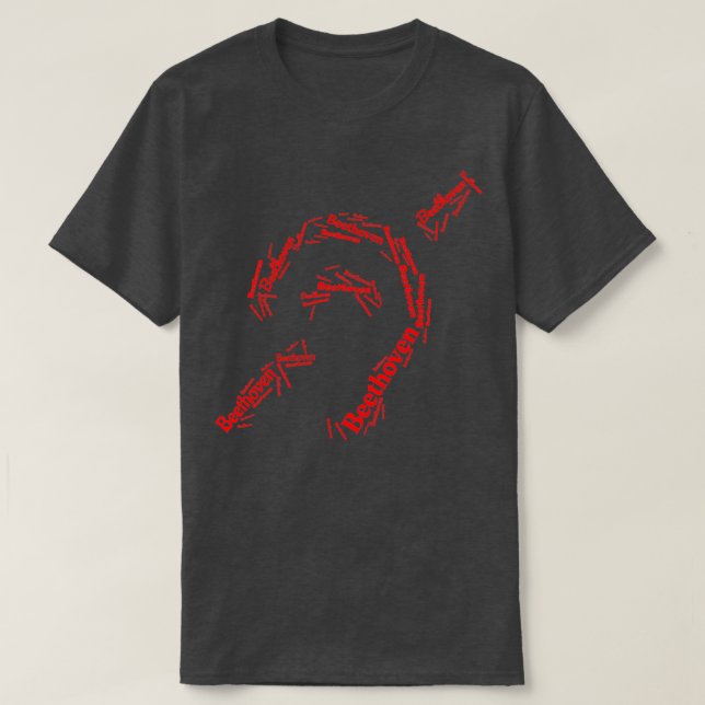 Deaf Beethoven T-Shirt (Design Front)