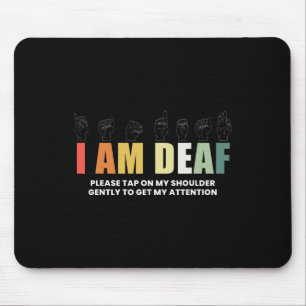 Deaf Deaf-mute Sign-language  Mouse Pad