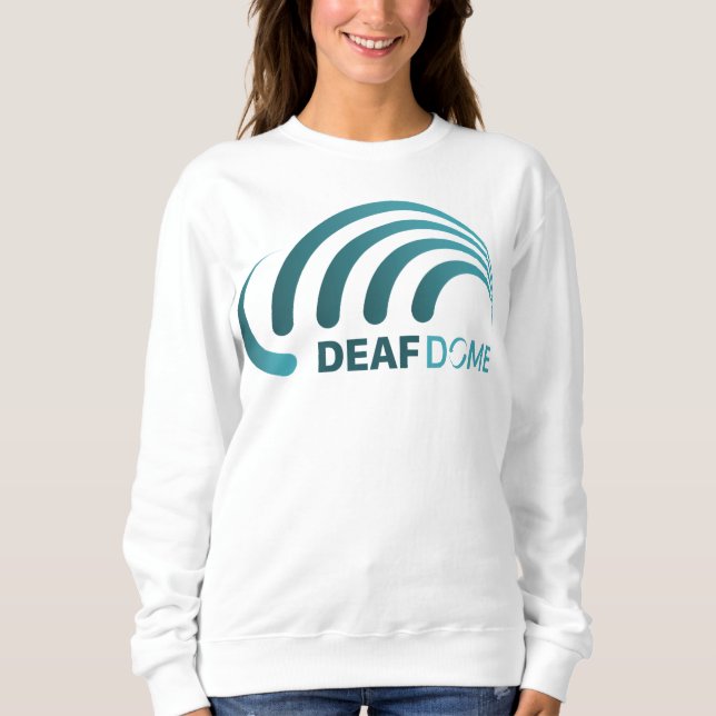 Deaf Dome sweatshirt in teal (Front)