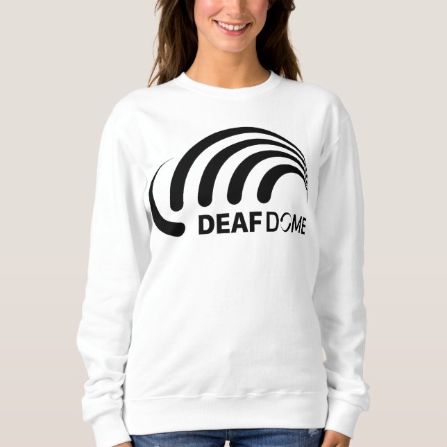 Deaf Dome sweatshirt with black logo (Front)