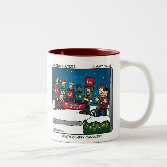 Deaf-Friendly Carolers Mug (Right)