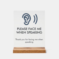 Deaf Hard of Hearing Disability Awareness Acrylic 