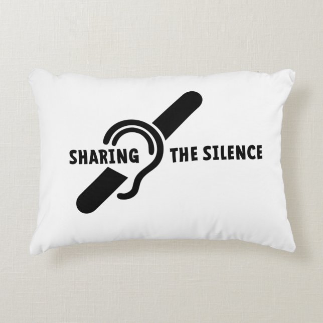 Deaf, hearing impaired, deafness, gestures of lang decorative cushion (Front)