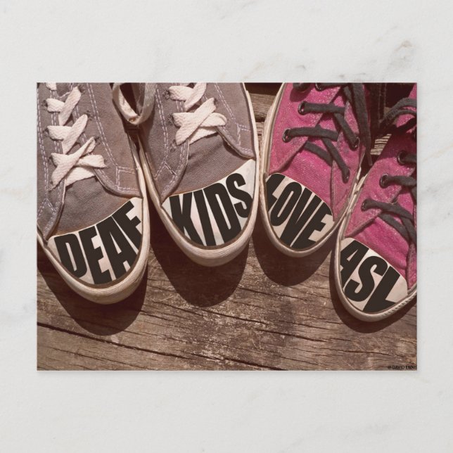 Deaf Kids Love ASL Postcard (Front)