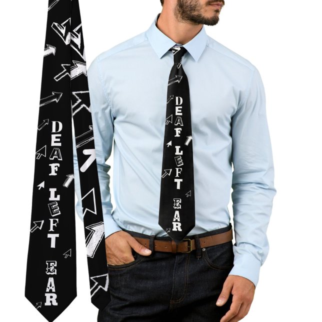 Deaf left ear hard of hearing deafness Tie (Creator Uploaded)