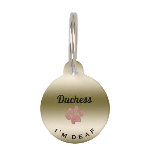 Deaf Pet Alert ID Pet Tag