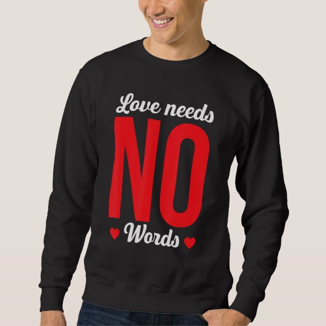 Deaf Pride ASL Hand Gesture Hearing Aid Hand Sign  Sweatshirt (Front)