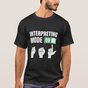 Deaf Pride ASL Hand Gesture Hearing Aid Hand Sign  T-Shirt