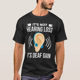 Deaf Pride ASL Hand Gesture Hearing Aid Hand Sign T-Shirt