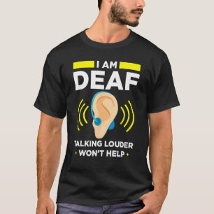 Deaf Pride ASL Hand Gesture Hearing Aid Hand Sign T-Shirt