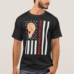 Deaf Pride ASL Hand Gesture Hearing Aid Hand Sign  T-Shirt