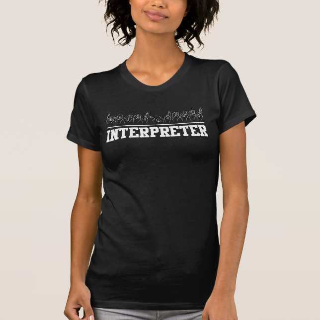 Deaf Pride Interpreter ASL Sign Language T-Shirt (Front)