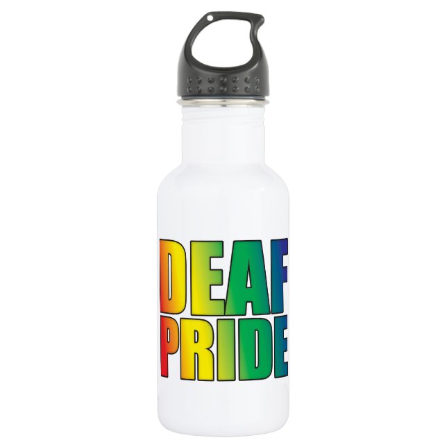 Deaf Pride water bottle (Front)