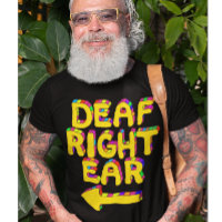 Deaf right ear low hearing partial deafness