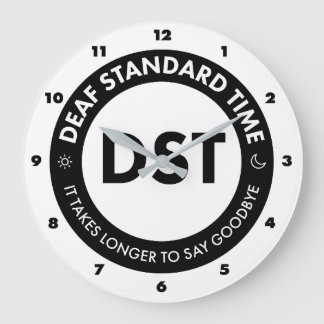 Deaf Standard Time Large Clock
