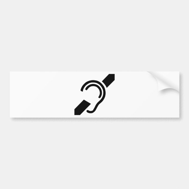 Deaf Symbol Bumper Sticker (Front)