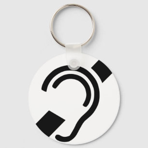 Deaf Symbol Key Ring