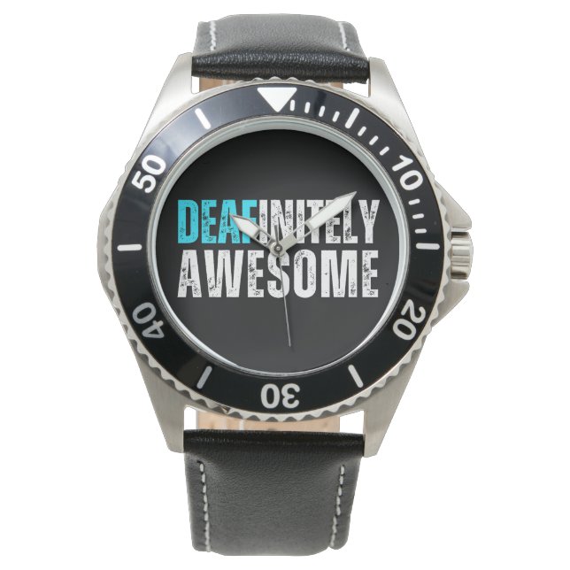 Deafinitely Awesome - Deaf Awareness Watch (Front)