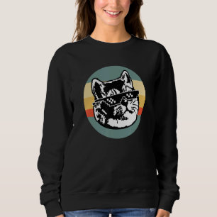 Deal with It Heavy Breathing Cat Sunset Sweatshirt