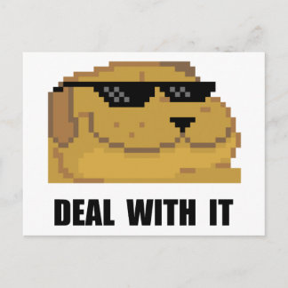 Deal With It Postcard