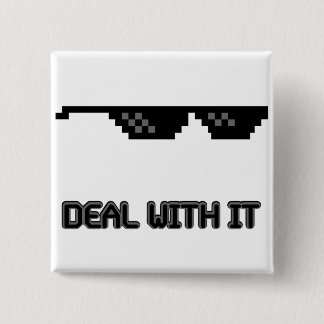 Deal With It Sunglasses 15 Cm Square Badge