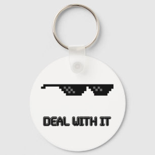 Deal With It Sunglasses Key Ring