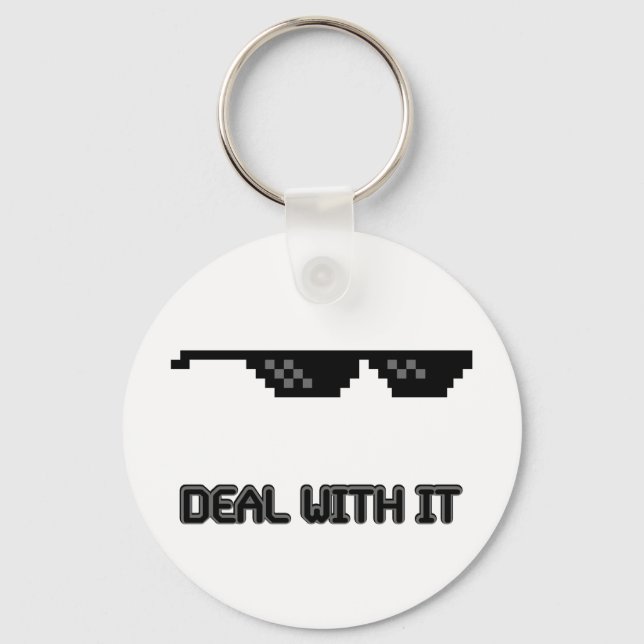 Deal With It Sunglasses Key Ring (Front)