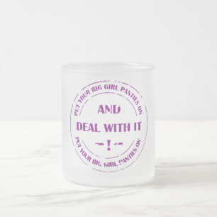 deal with pressure frosted glass coffee mug