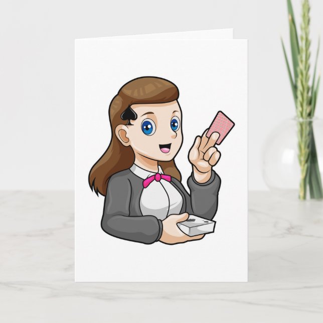 Dealer at Poker Card (Front)