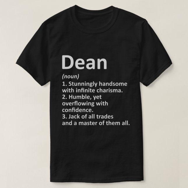 DEAN Definition Personalised Name Funny Birthday G T-Shirt (Design Front)