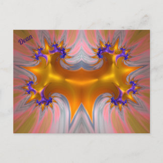 DEAN ~ JESTER ~ 3D Fractal Design Pattern ~ Postcard