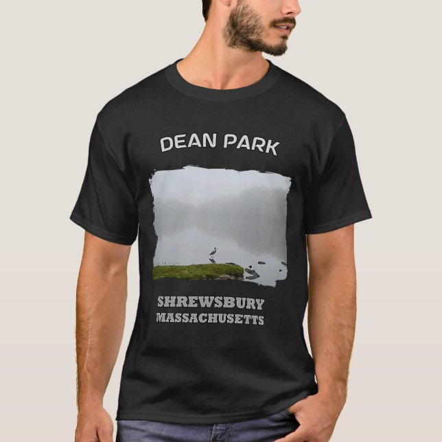 DEAN PARK SHREWSBURY MASSACHUSETTS Great Blue Hero T-Shirt (Front)