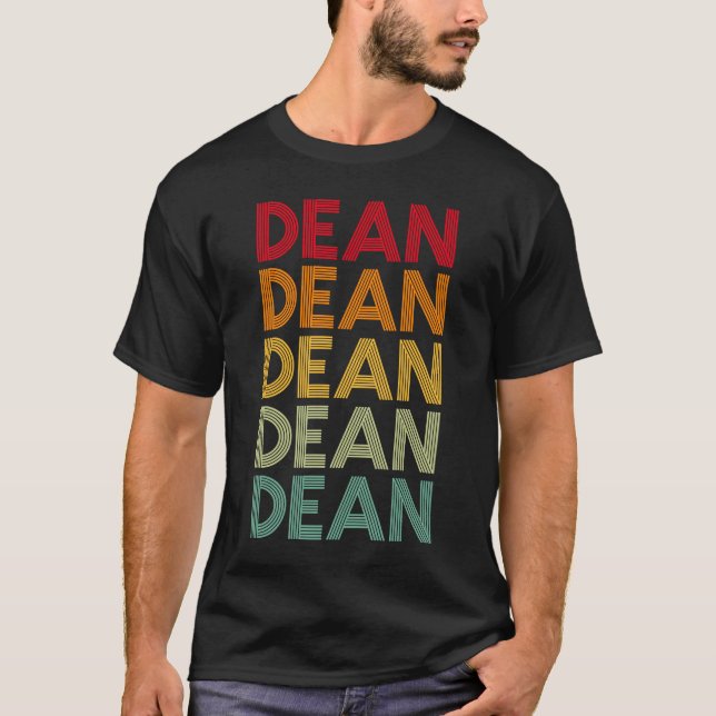 Dean Retro  Name Humour Nickname T-Shirt (Front)