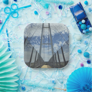 Dean Street Pedestrian Bridge Pathway to the Sky Paper Plate