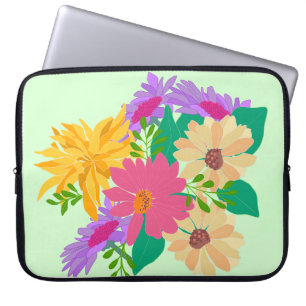 Deanna Day iPad Electronics Bag Floral Seafoam