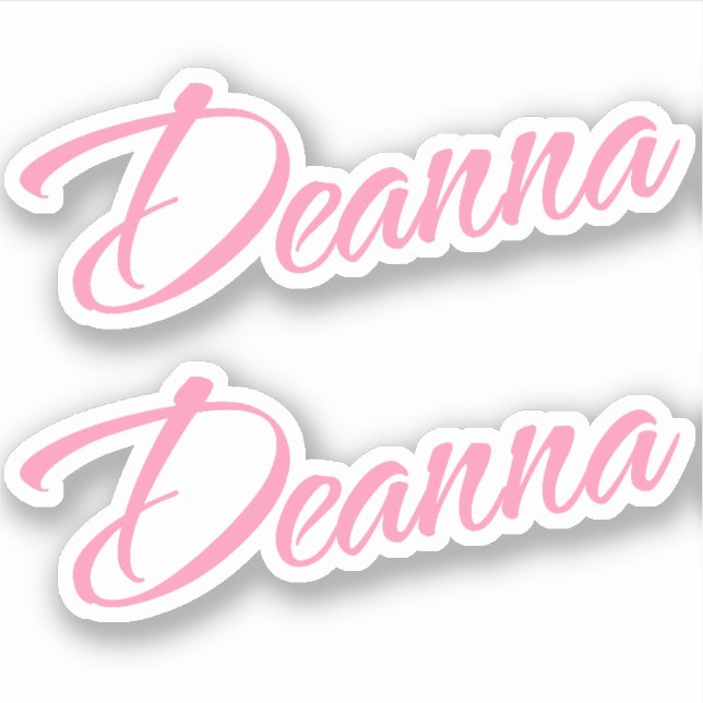 Deanna Decorative Name in Pink x2 (Front)