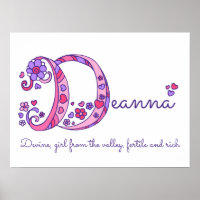 Deanna initial D doodle art name meaning