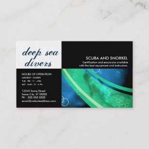 deap sea divers business card