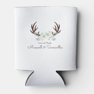 Dear Antler Rustic Wedding Can Cooler