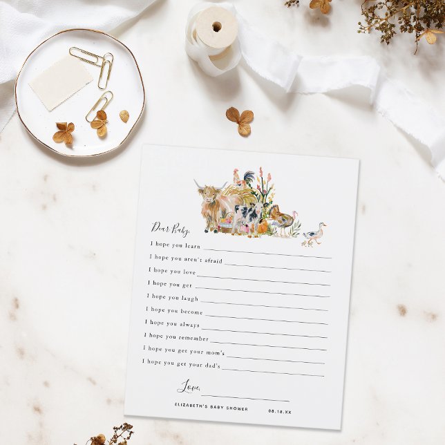 Dear Baby Wishes | Fall Baby Shower Game (Creator Uploaded)