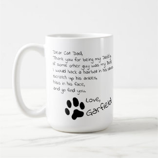 Dear Cat Dad Mum Customisable Pet Name Coffee Mug