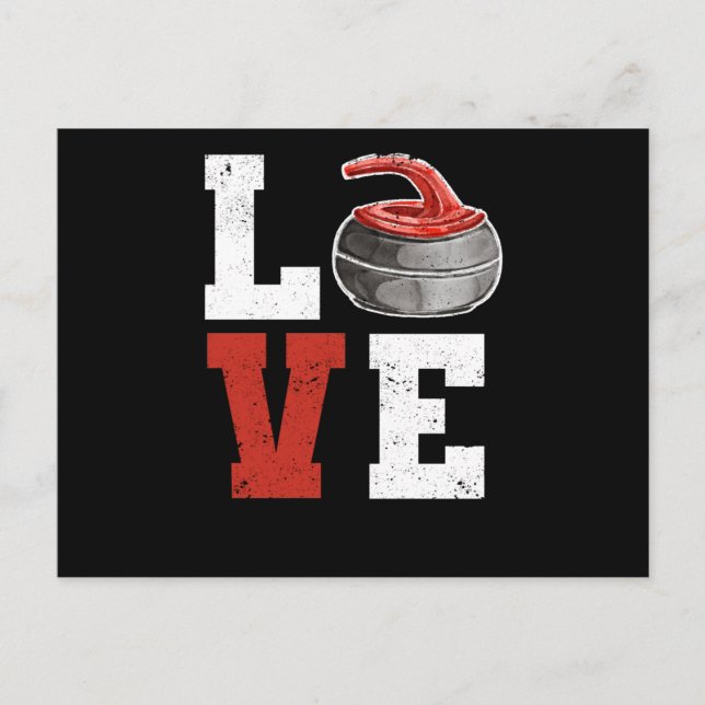 Dear curling players curler lovers winter ice postcard (Front)